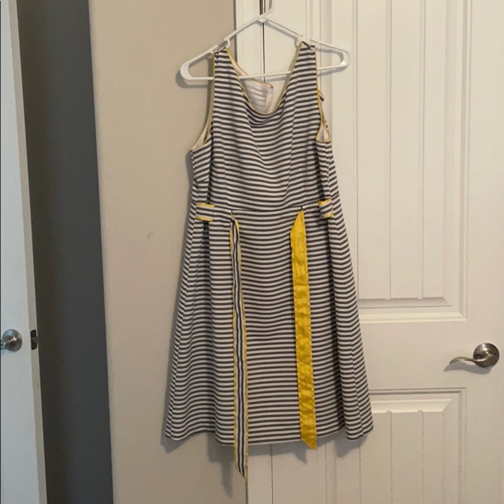 Gray striped dress